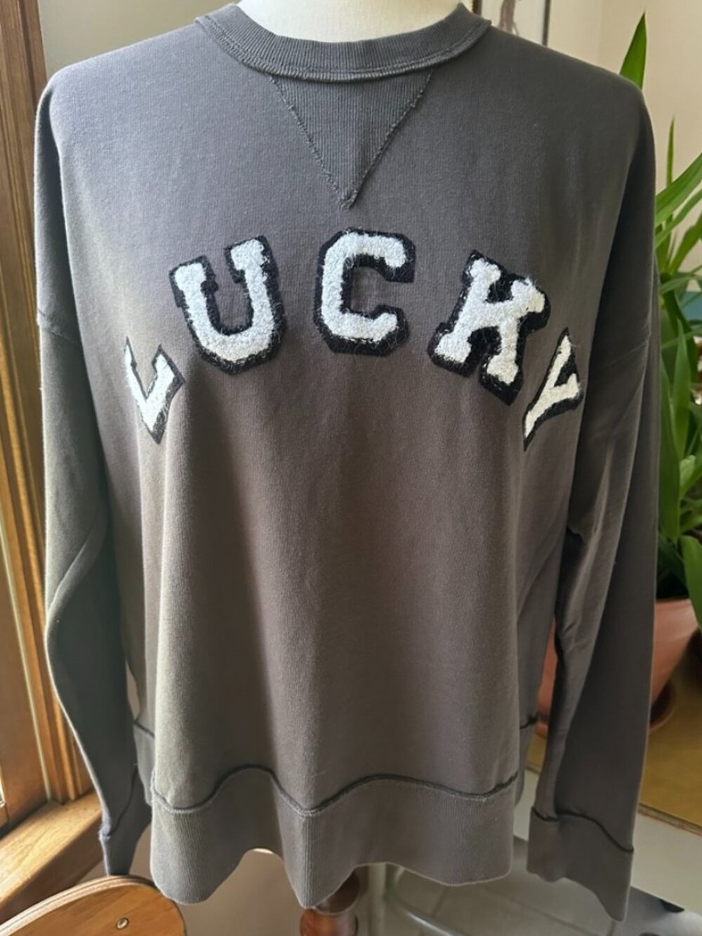 Lucky Brand Women's Sweatshirt, Gray, Like New, Large